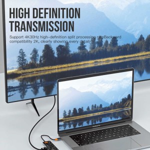 هاب 8 پورت Type-C بیوا مدل  HUB-03
